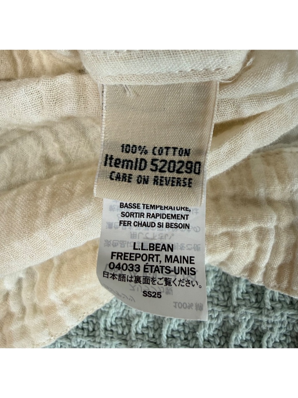 LL Bean Cloud Gauze Split Neck Shirt Womens 2X Plus Cream White Blouse Top - Picture 5 of 8